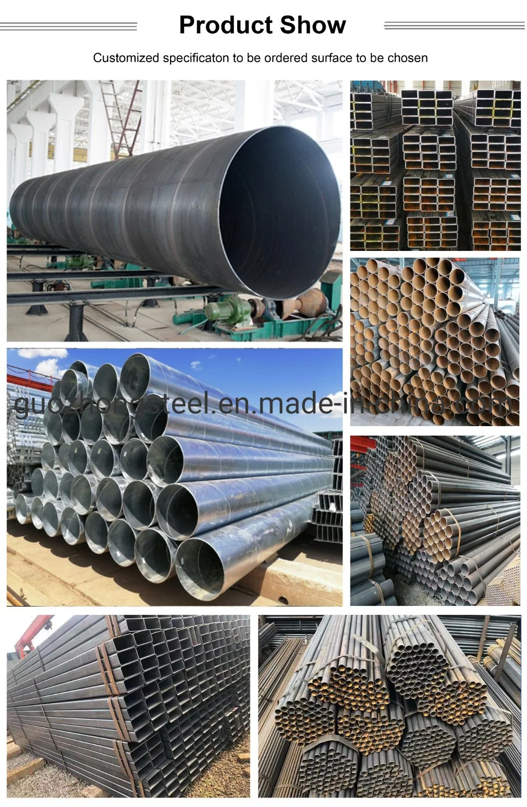 Seamless Steel Pipes A53 A106 Gr. B Seamless Carbon Mild Steel Pipes
