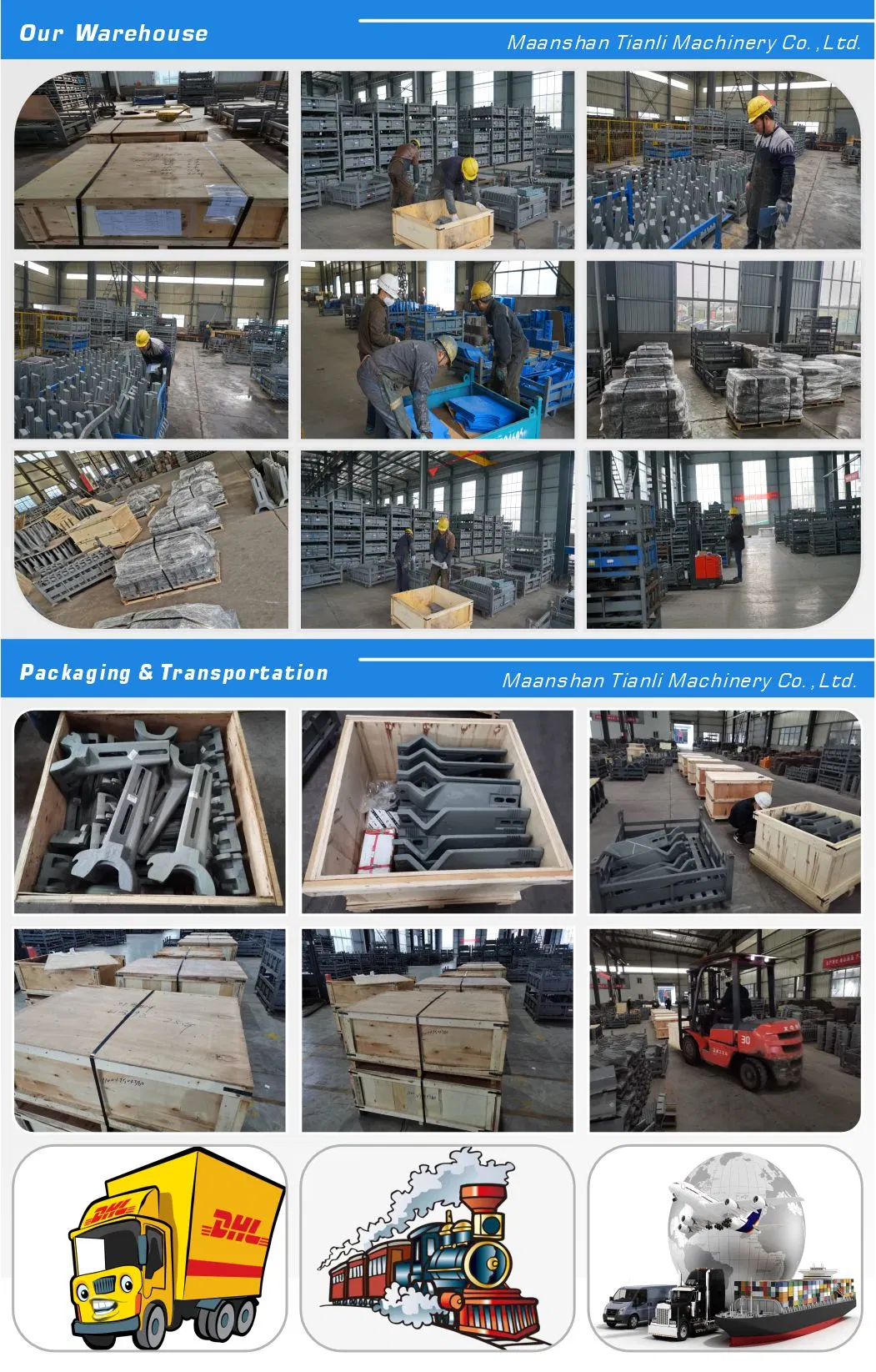 High Quality Durable Wear Resistant Manganese Steel Casting Hammer Crusher Spare Parts