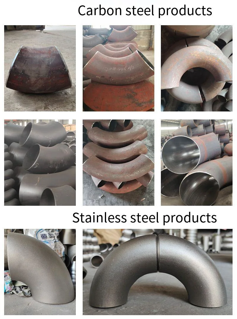 Manufacturers Supply Carbon Steel Elbow Tee Flange Alloy Steel Wear-Resistant Thick-Walled Pipe Fittings Stainless Steel Hot-Press Butt Welding Seamless Elbow