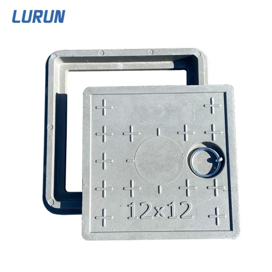 China Factory with CE/ISO En124 Ductile D400 Hinged SMC/BMC Square Fiberglass/Plastic/FRP Composite Manhole Cover Price for Resin